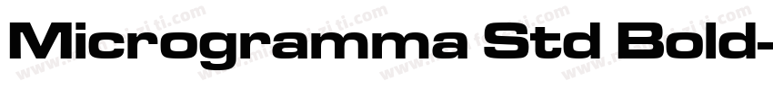Microgramma Std Bold字体转换
